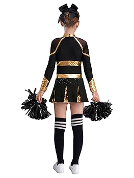 Amazon.co.jp: [Alvivi] キッズ チアガール 衣装 長袖 プリーツ